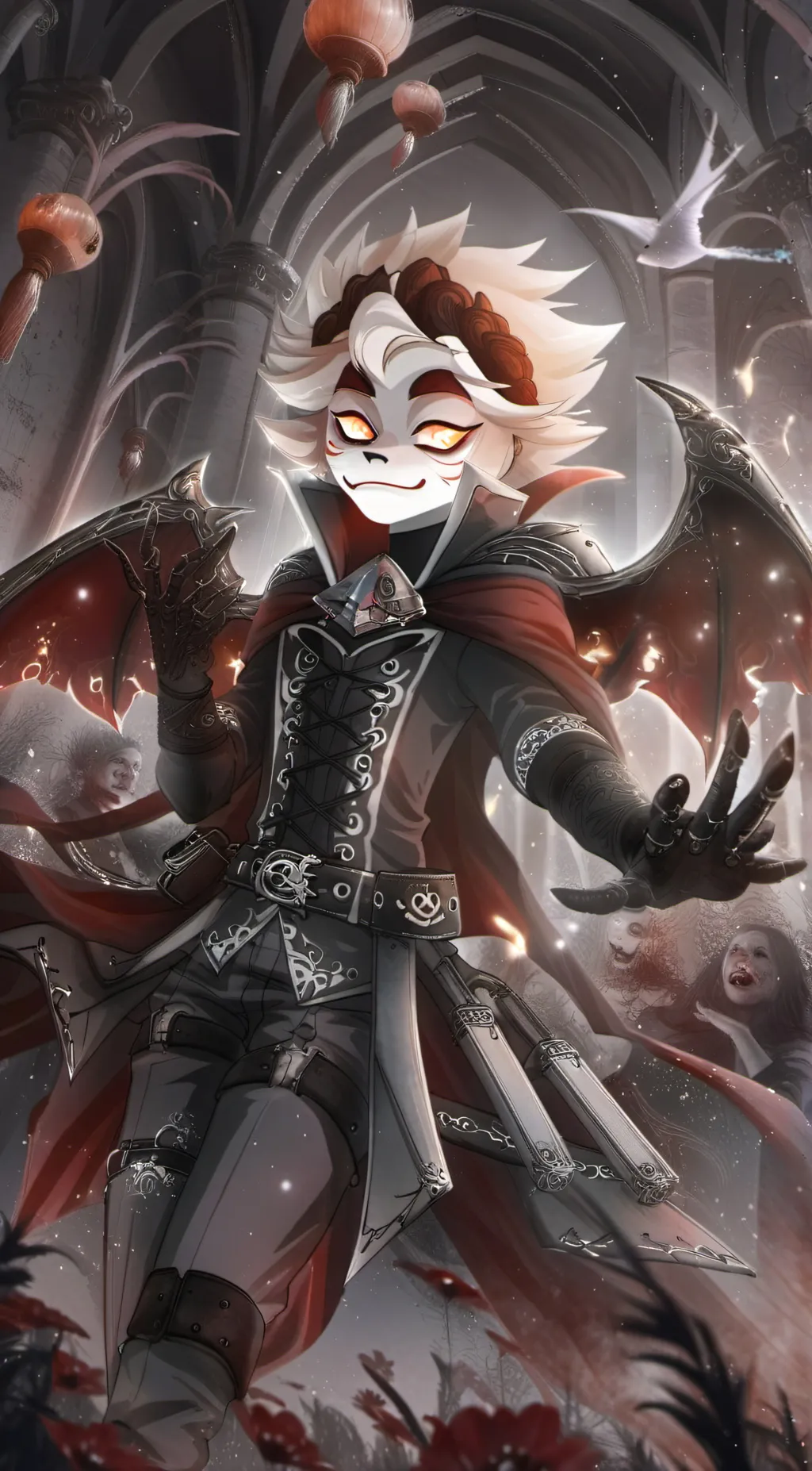 ai character: HH Masquerade ball background