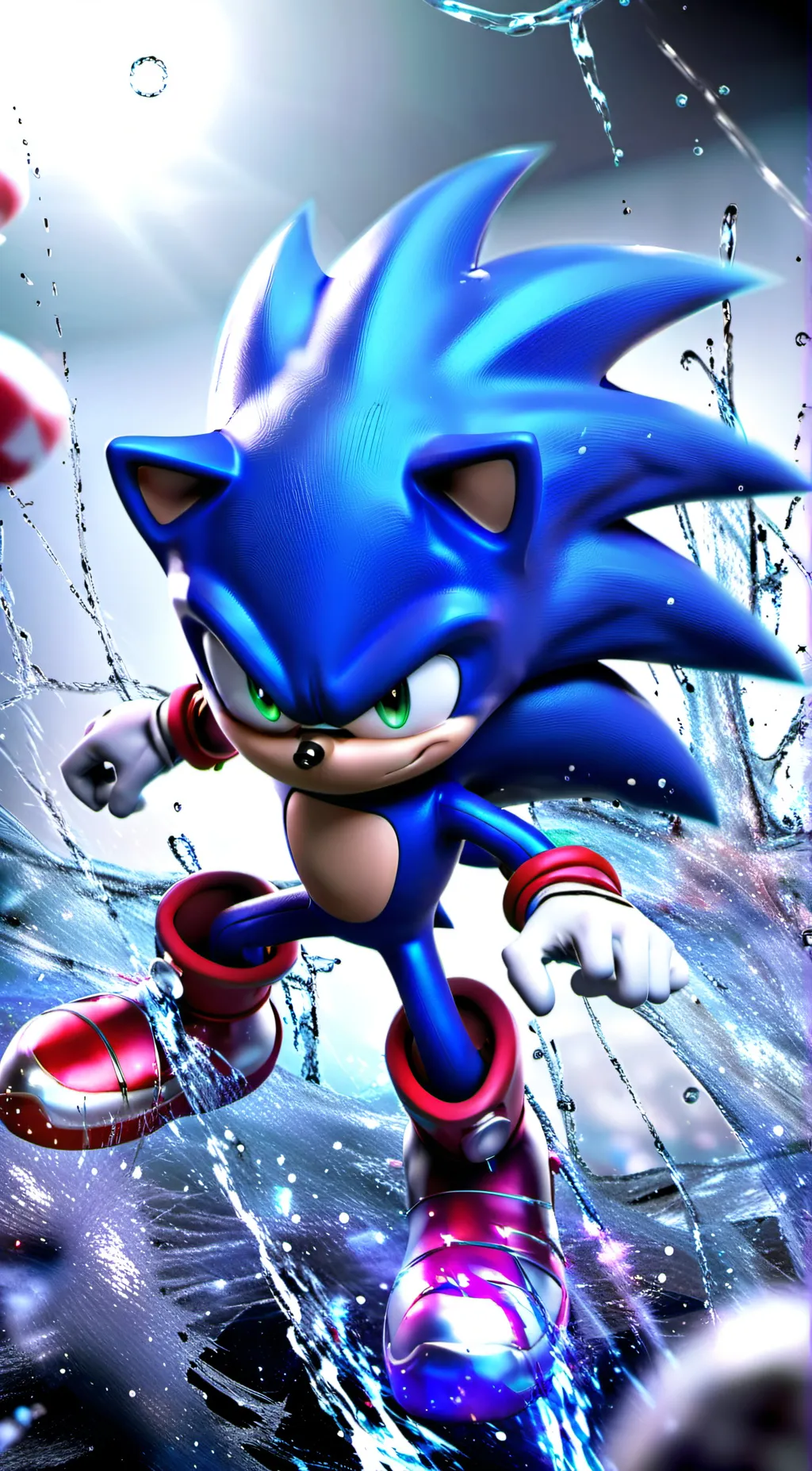ai character: sonic  background