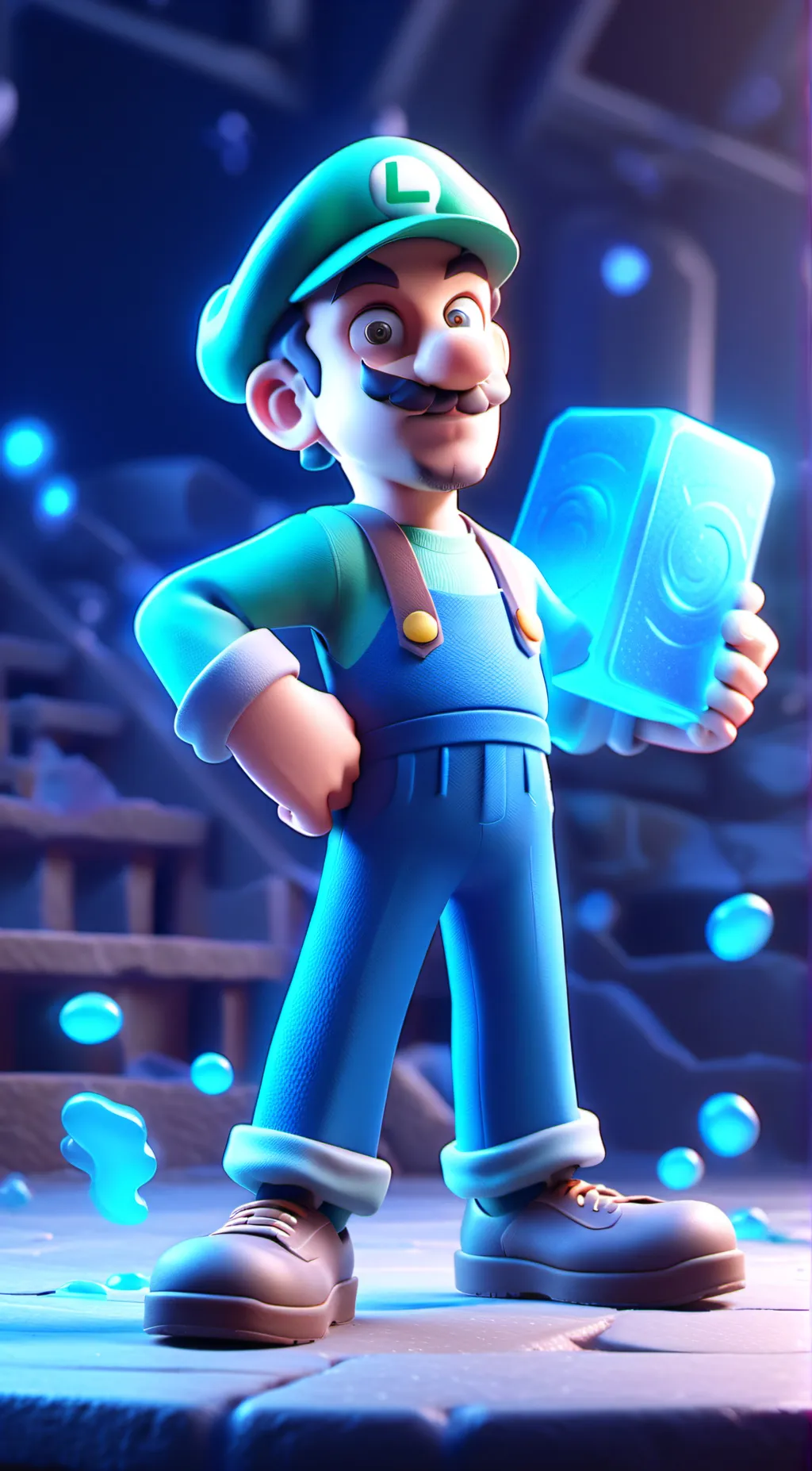 ai character:  Luigi  background