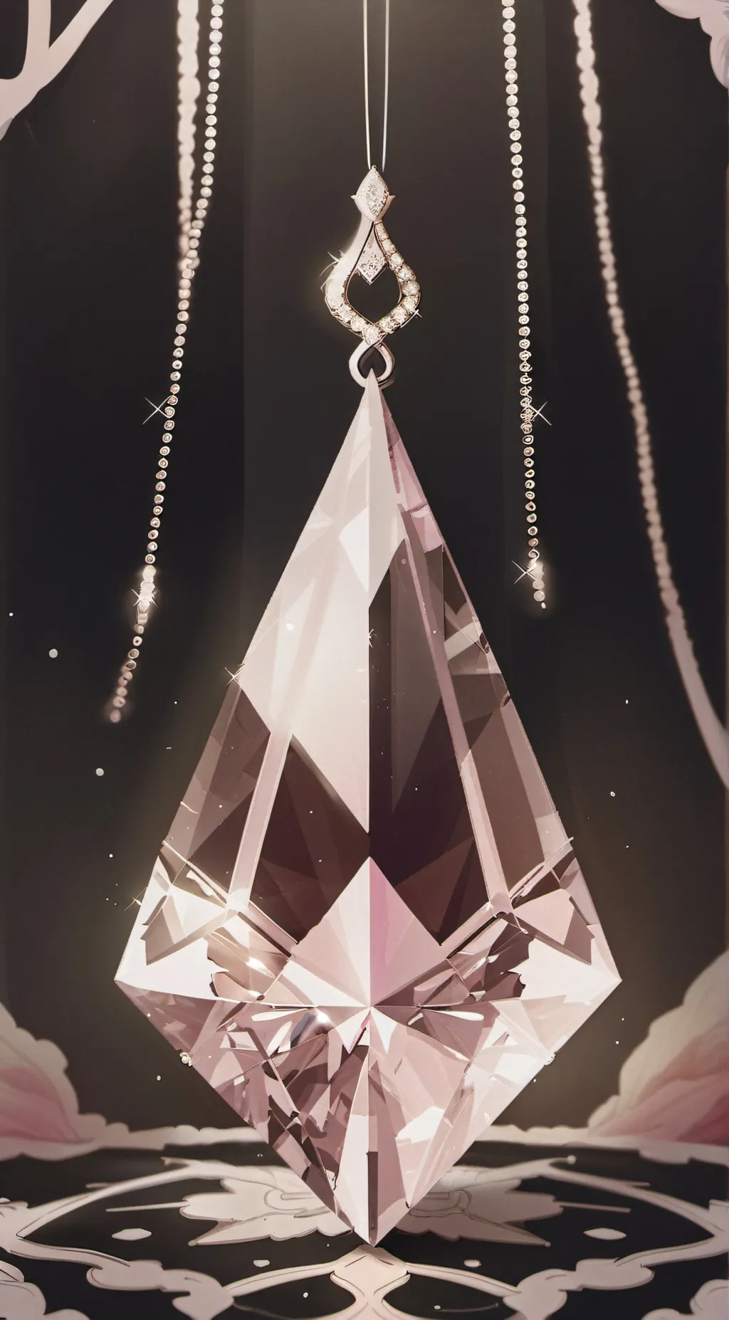 ai character: pink diamond background