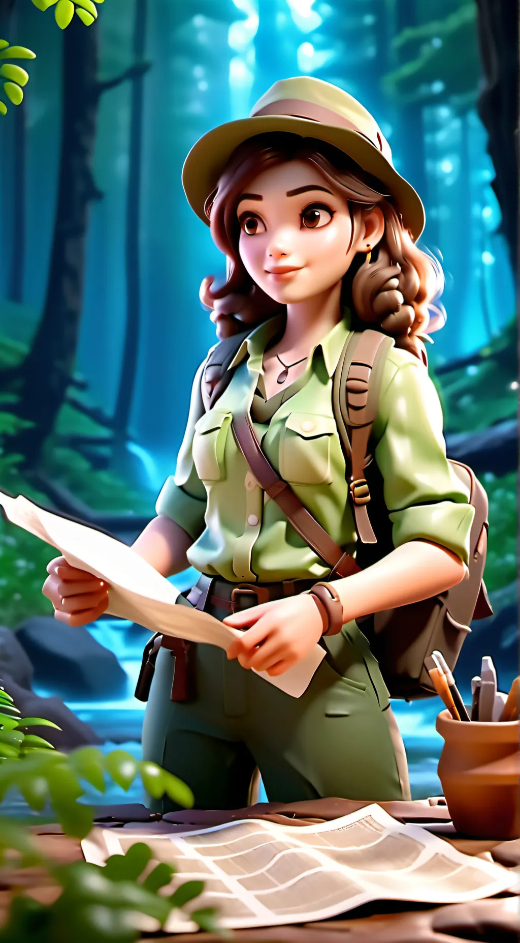 ai character: Jennifer  background