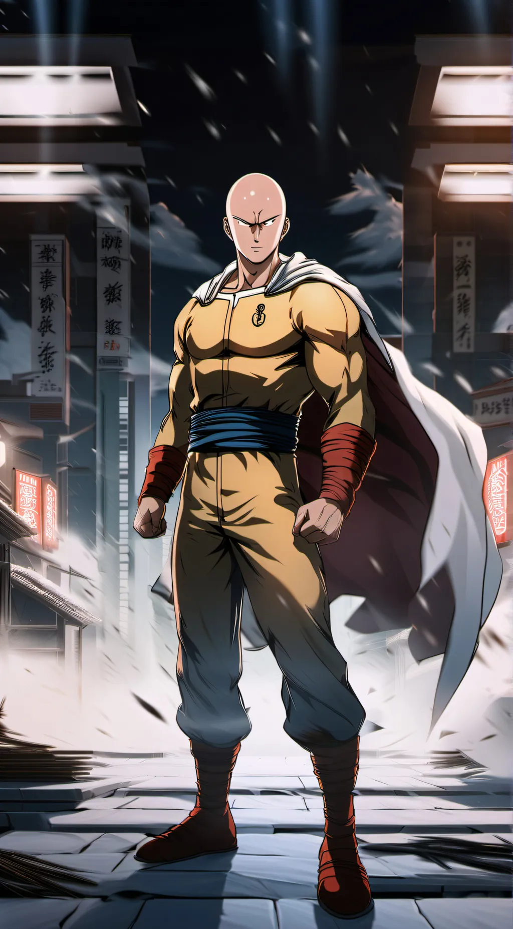 ai character: Saitama background