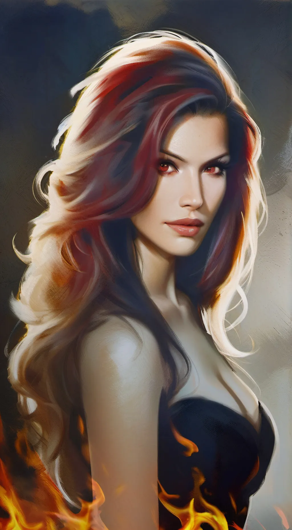 ai character: Amber background