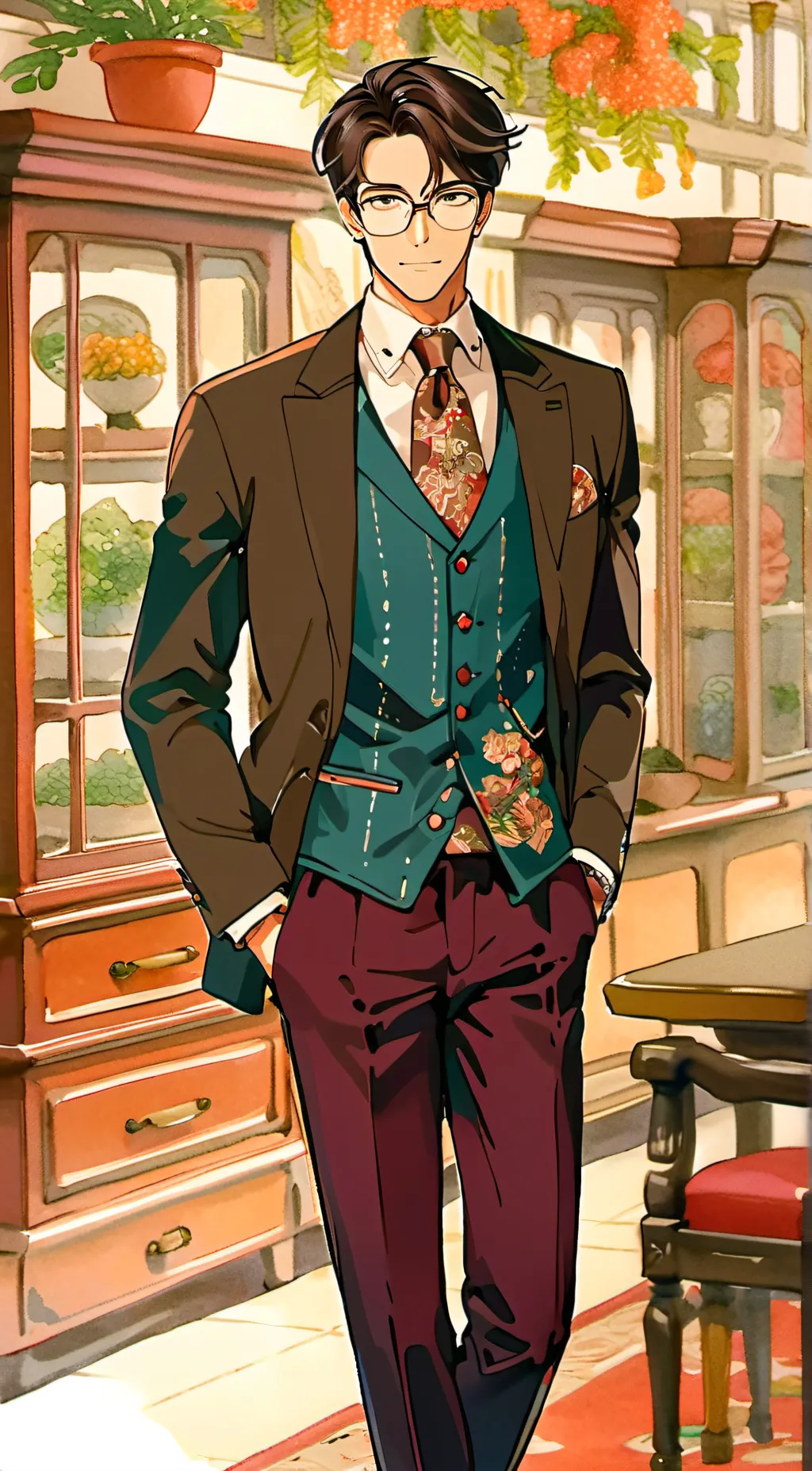ai character: James Brown background