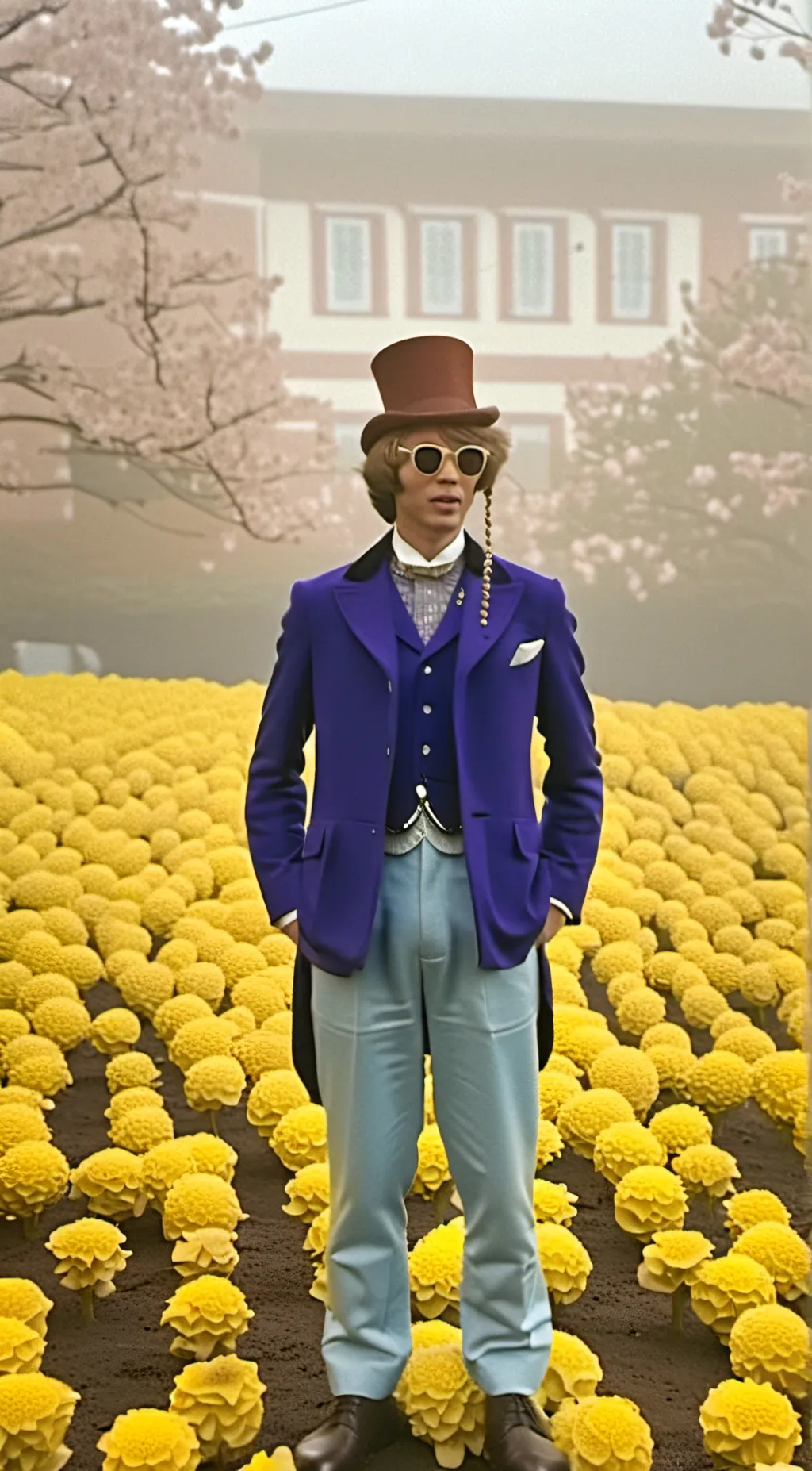 ai character: Willy Wonka background