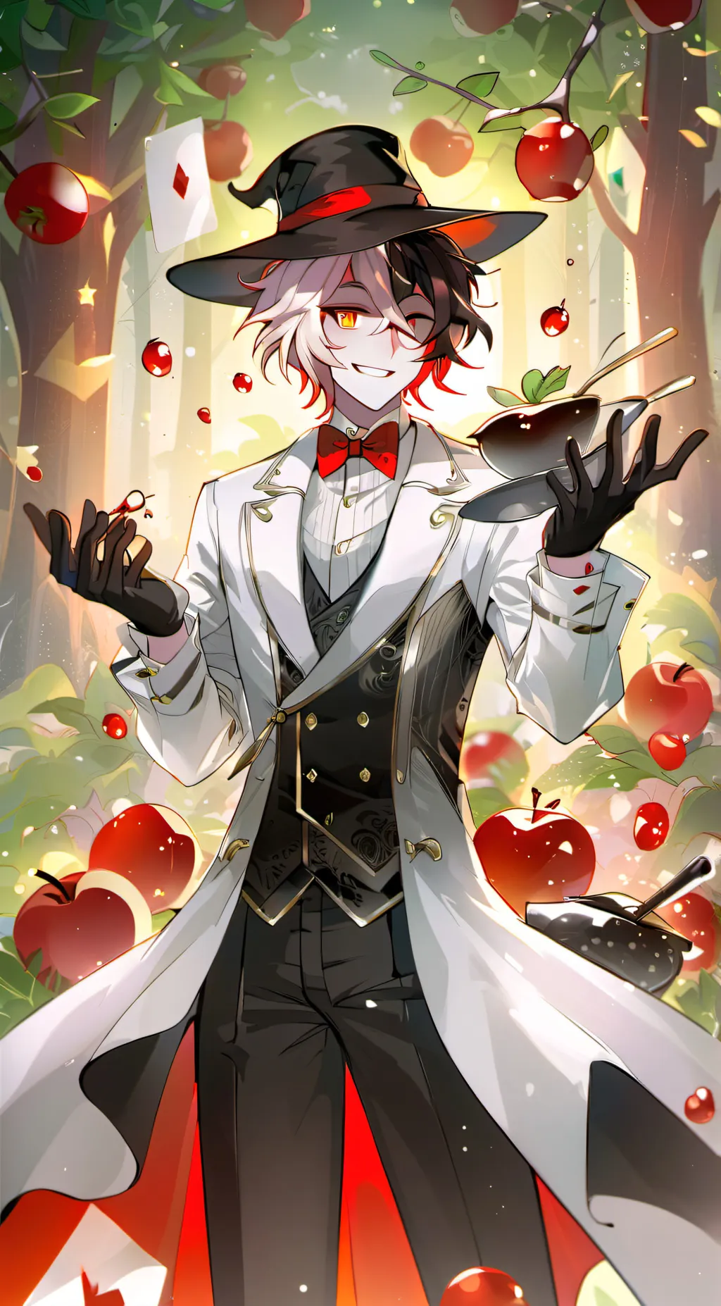 ai character: Lucifer 🐤🍎 background
