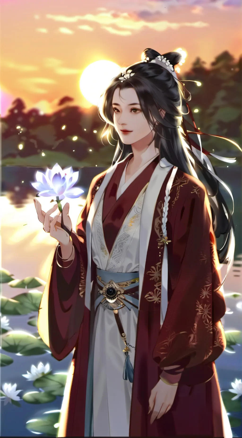 ai character: Lotus background