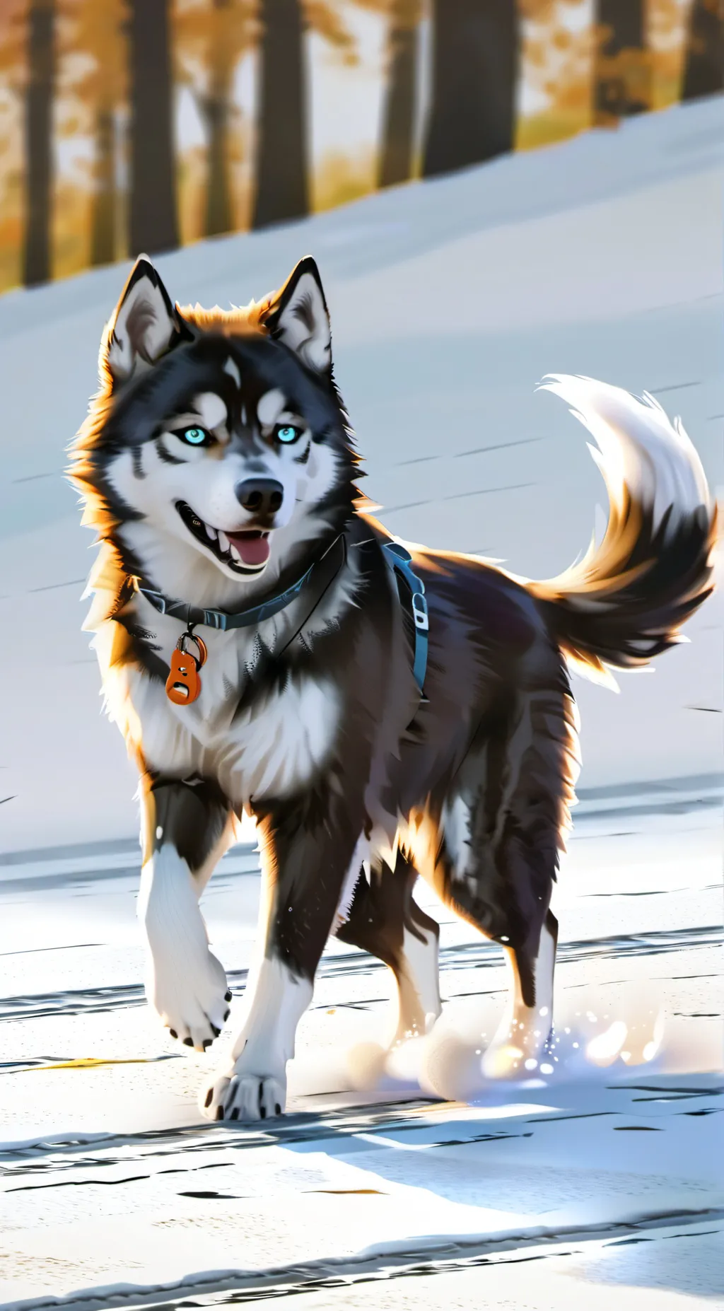 ai character: Max the husky background