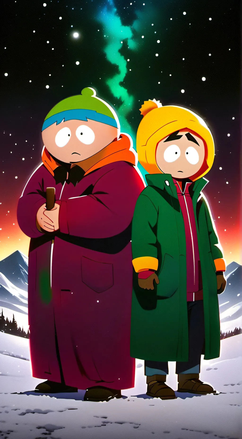 ai character: kyle and cartman background