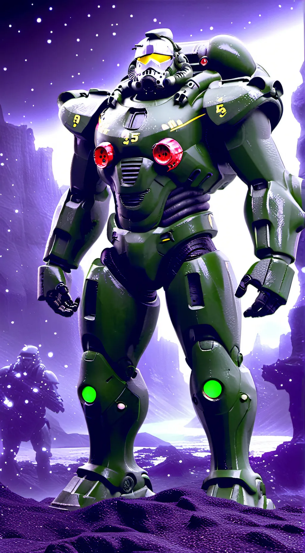 ai character: T-45 power armor background