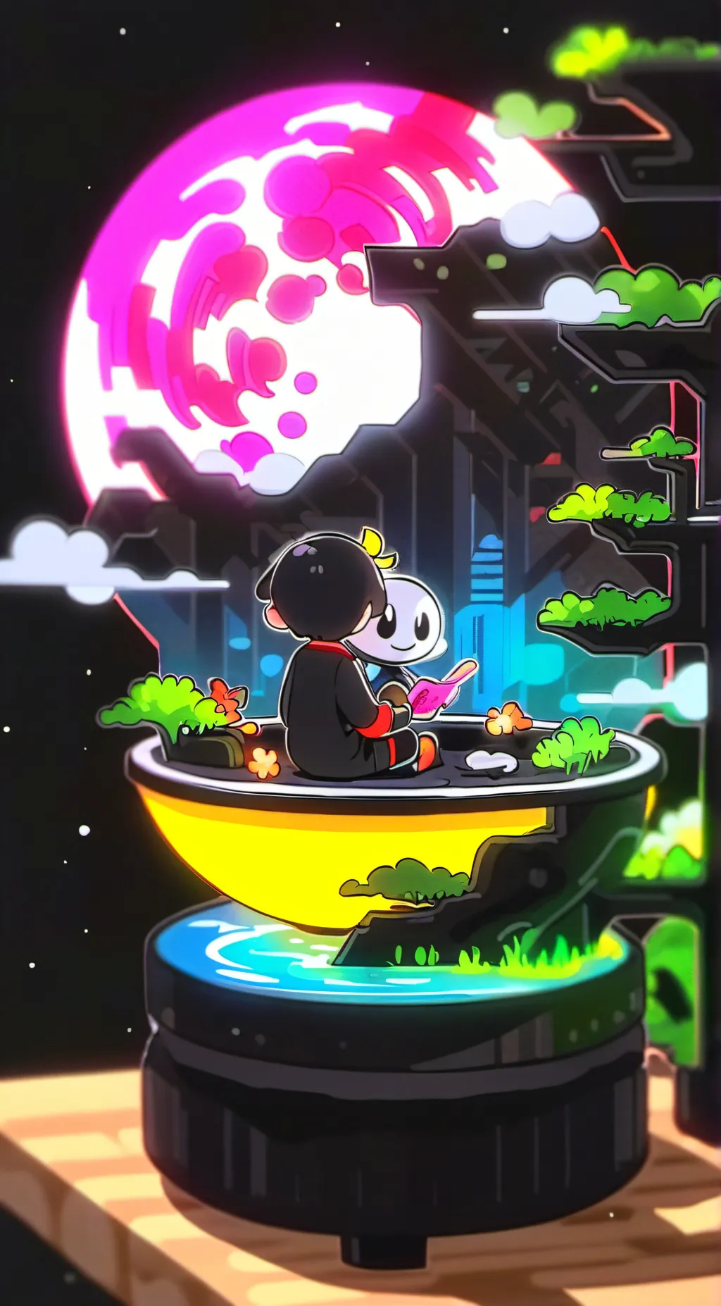 ai character: Universal hub 3 background