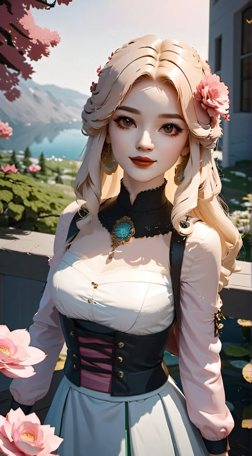 ai character: flora background