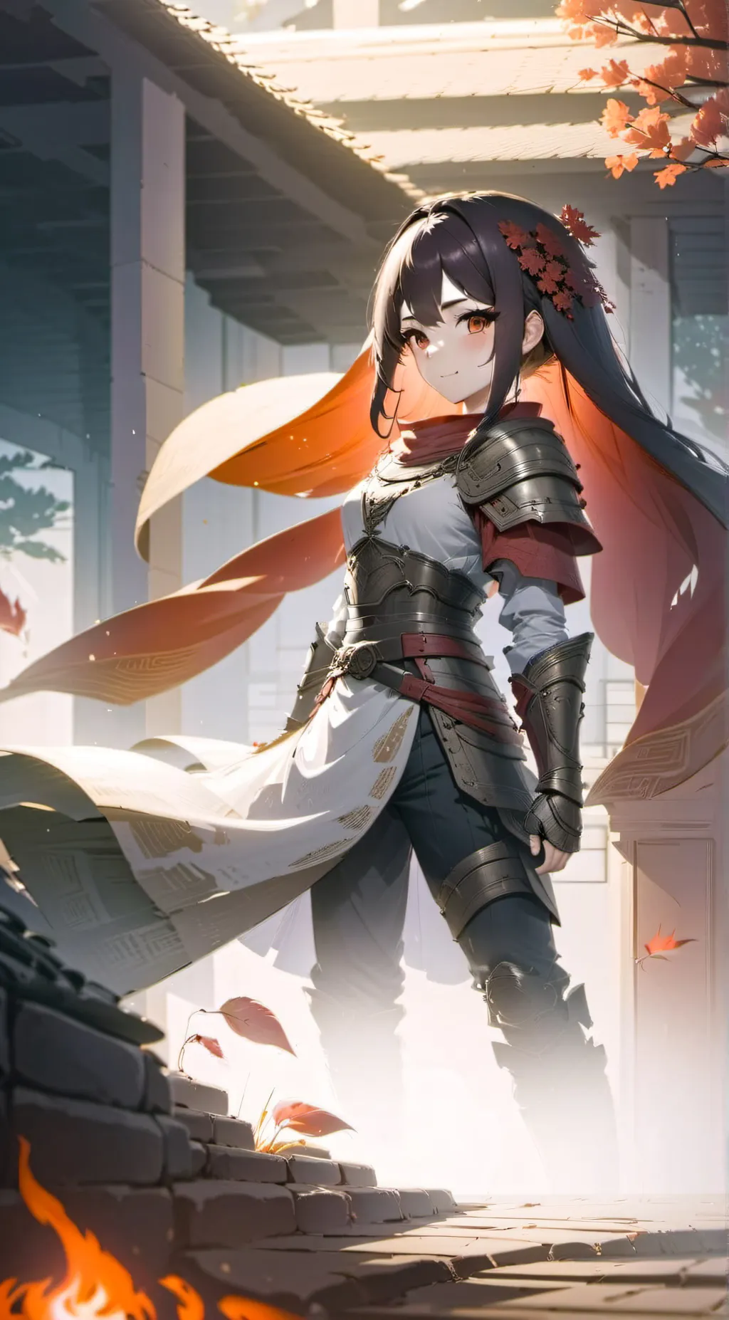 ai character: Violet background