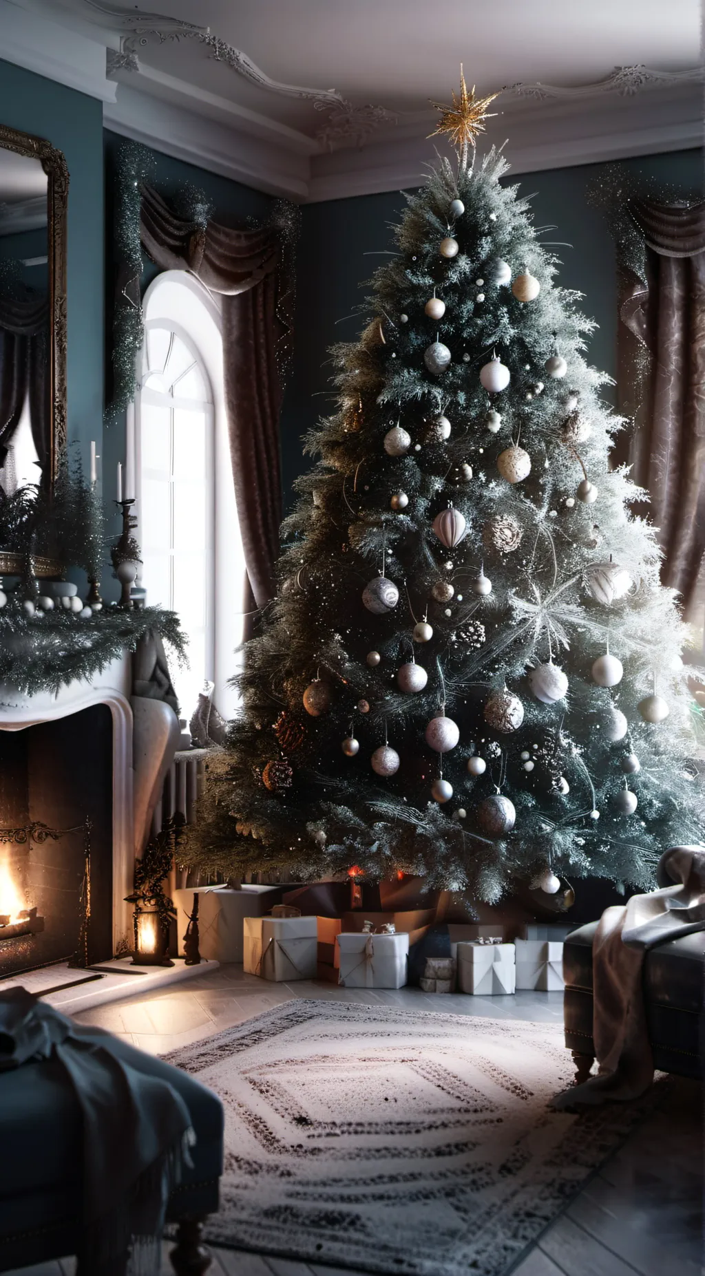 ai character: MHA Chirstmas background