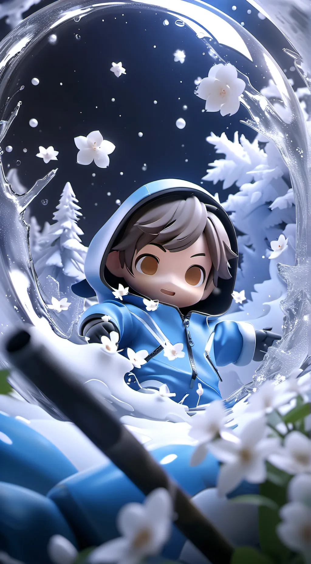 ai character: Sad kid background