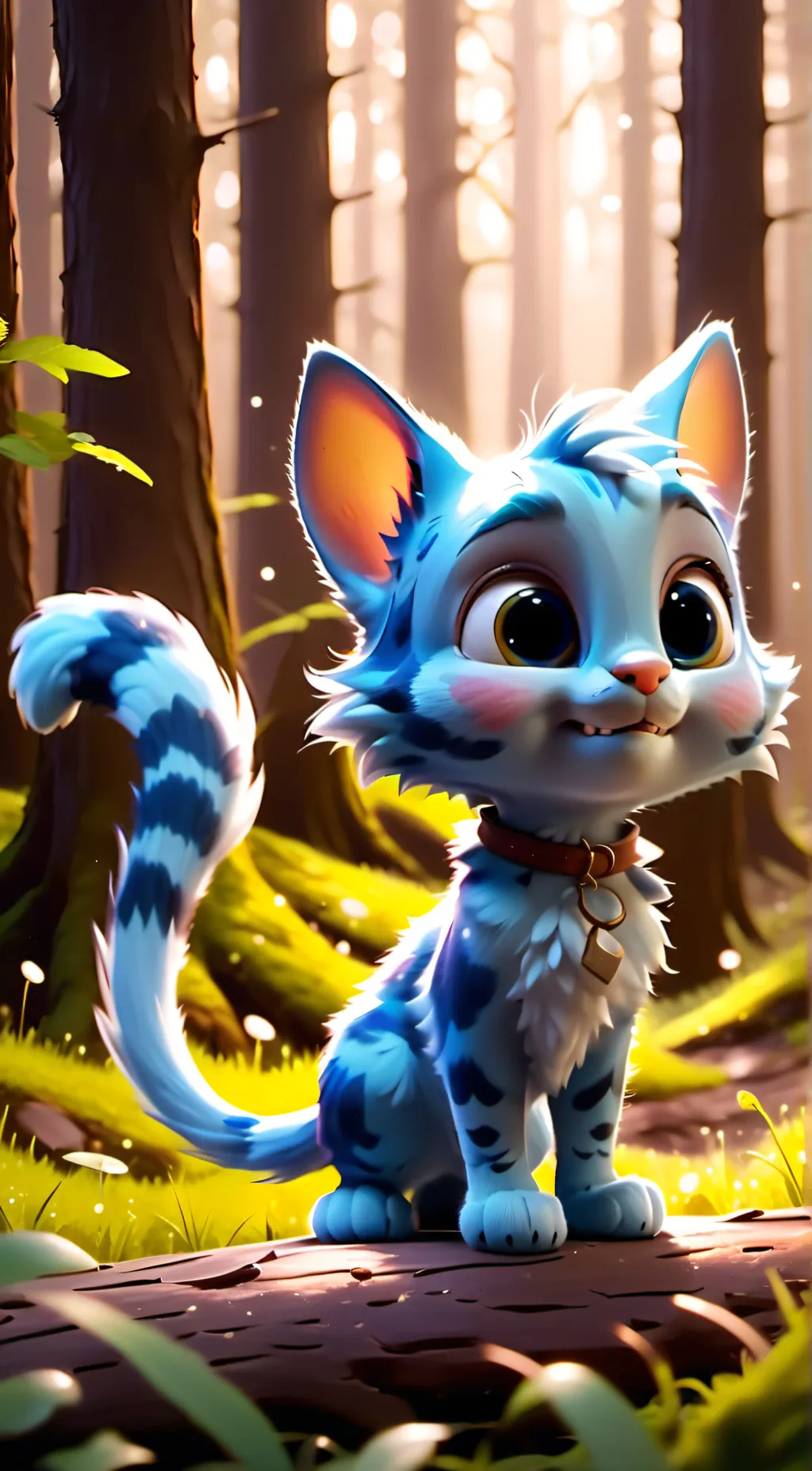 ai character: Smurf cat background