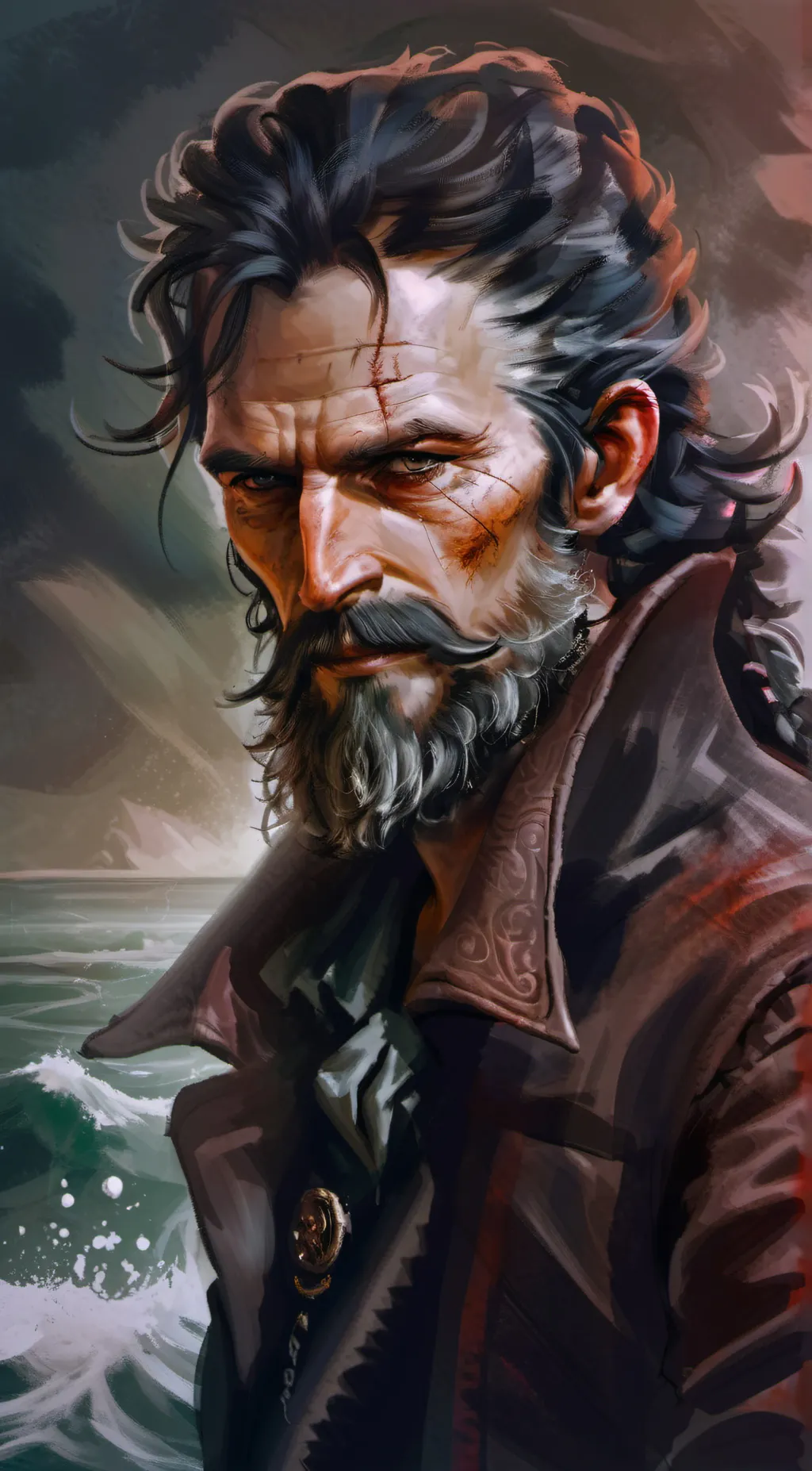 ai character: Captain Douglas  background