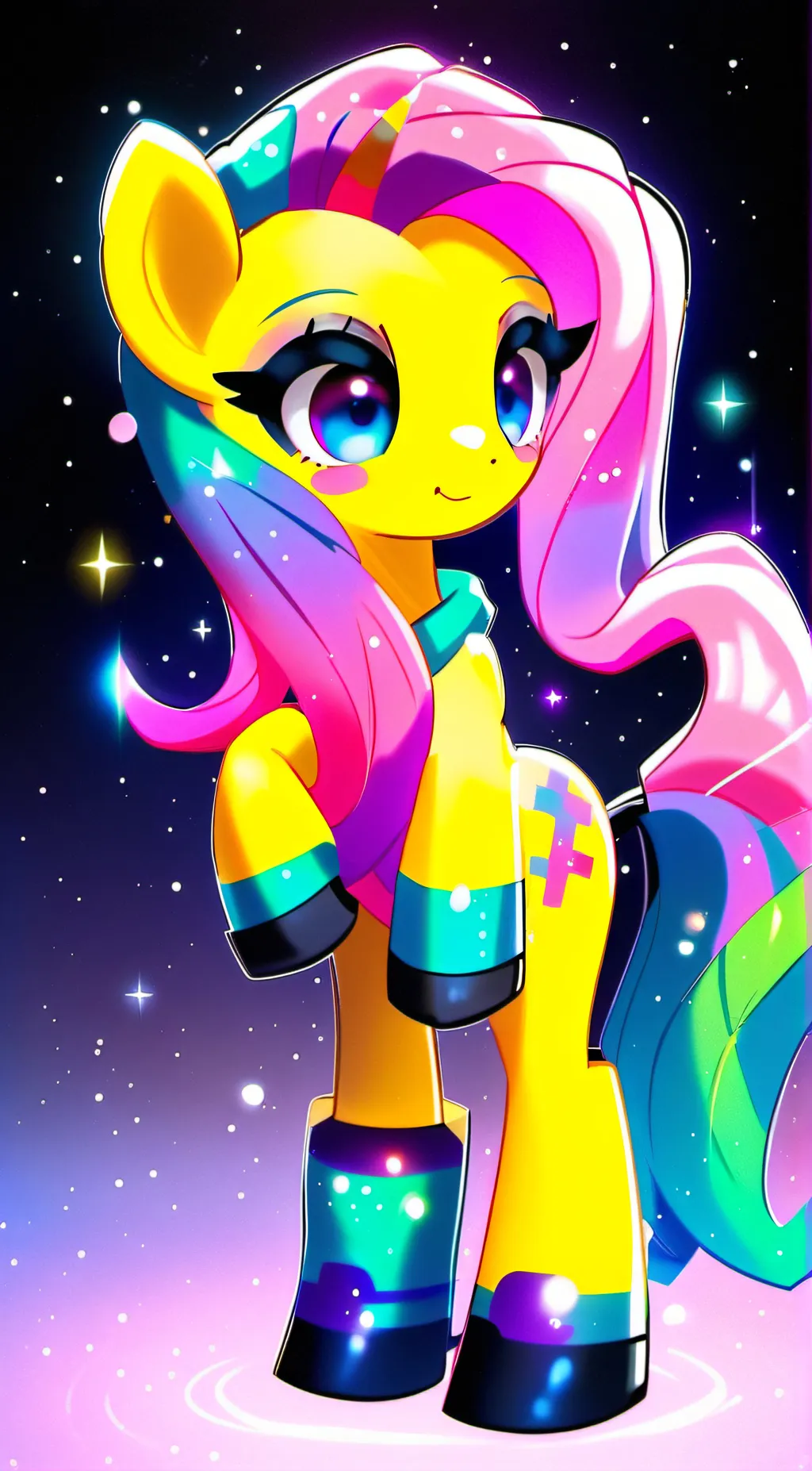 ai character: Fluttershy (19)  background