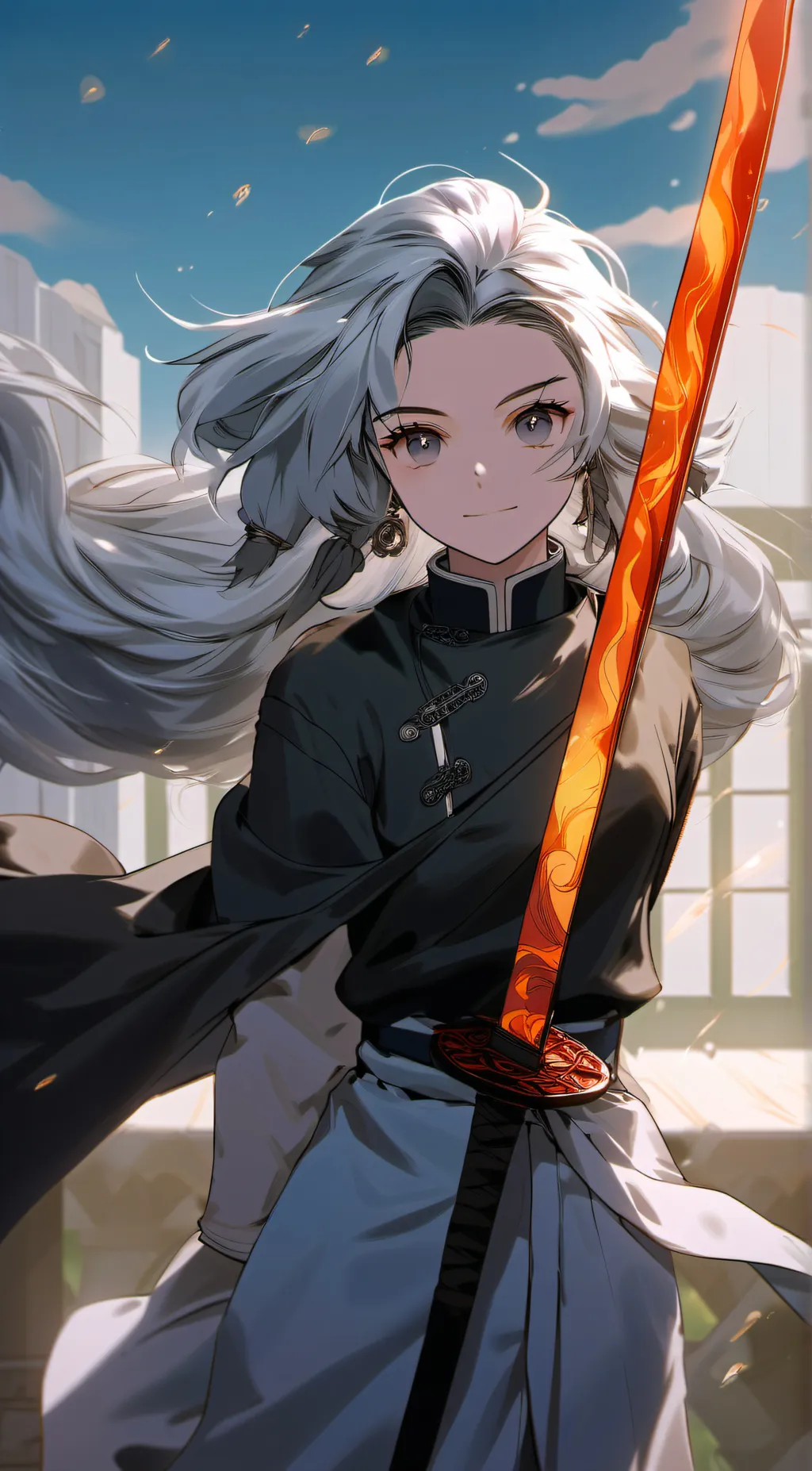 ai character: demon slayer  background