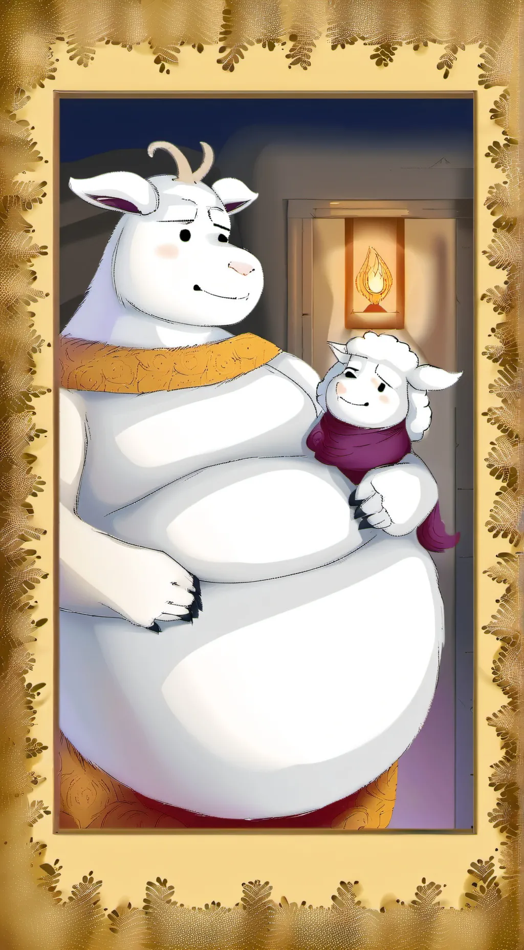 ai character: Toriel (pregnant background