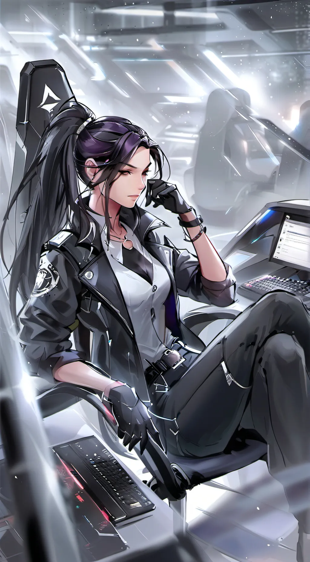 ai character: Azure background