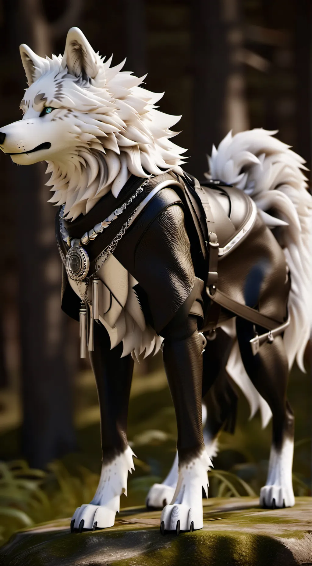 ai character: Grey background