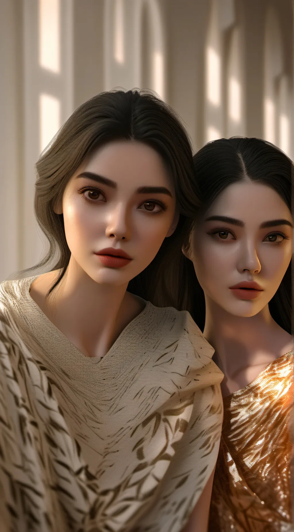 ai character: Leni and Annie background