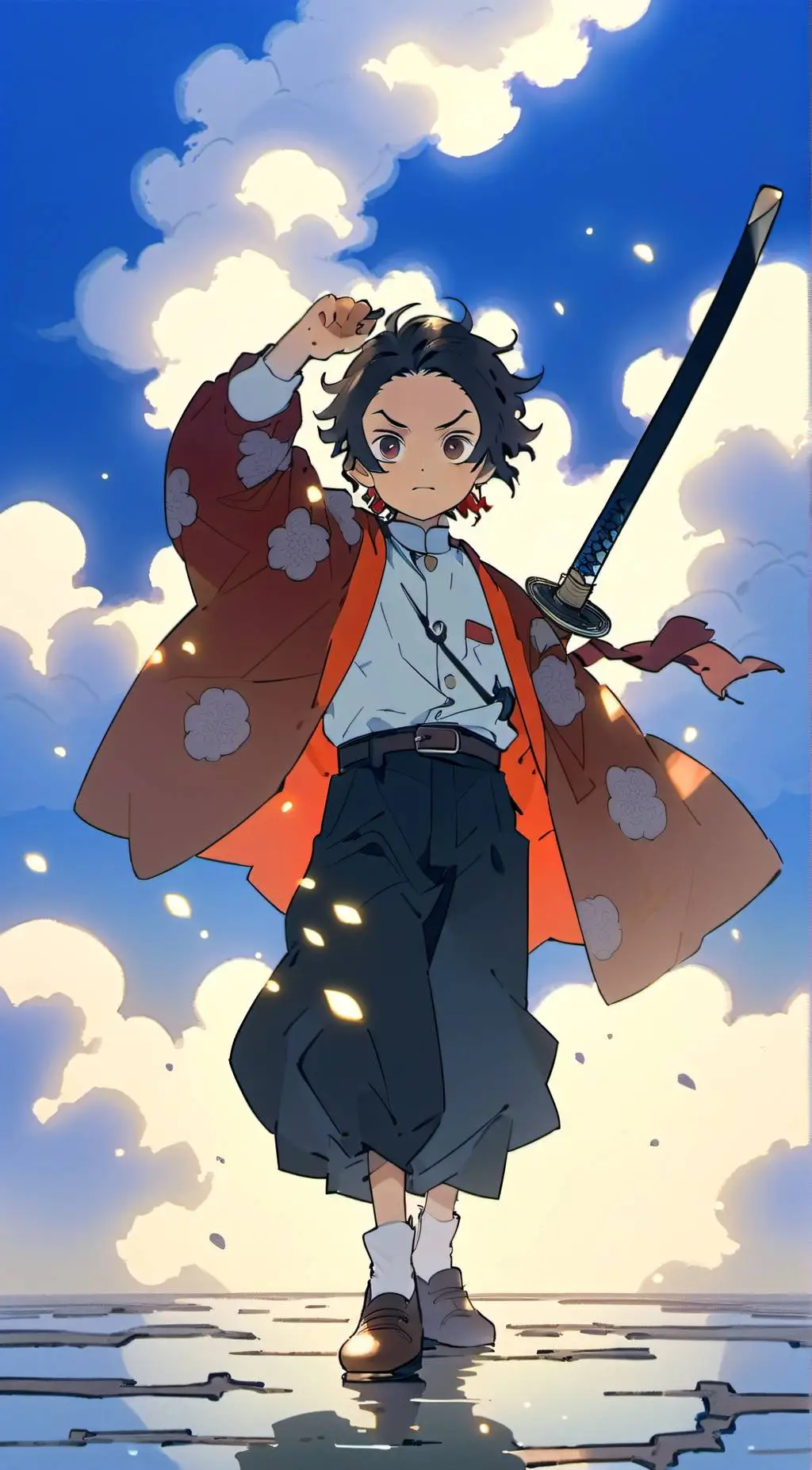ai character: demon slayer  background