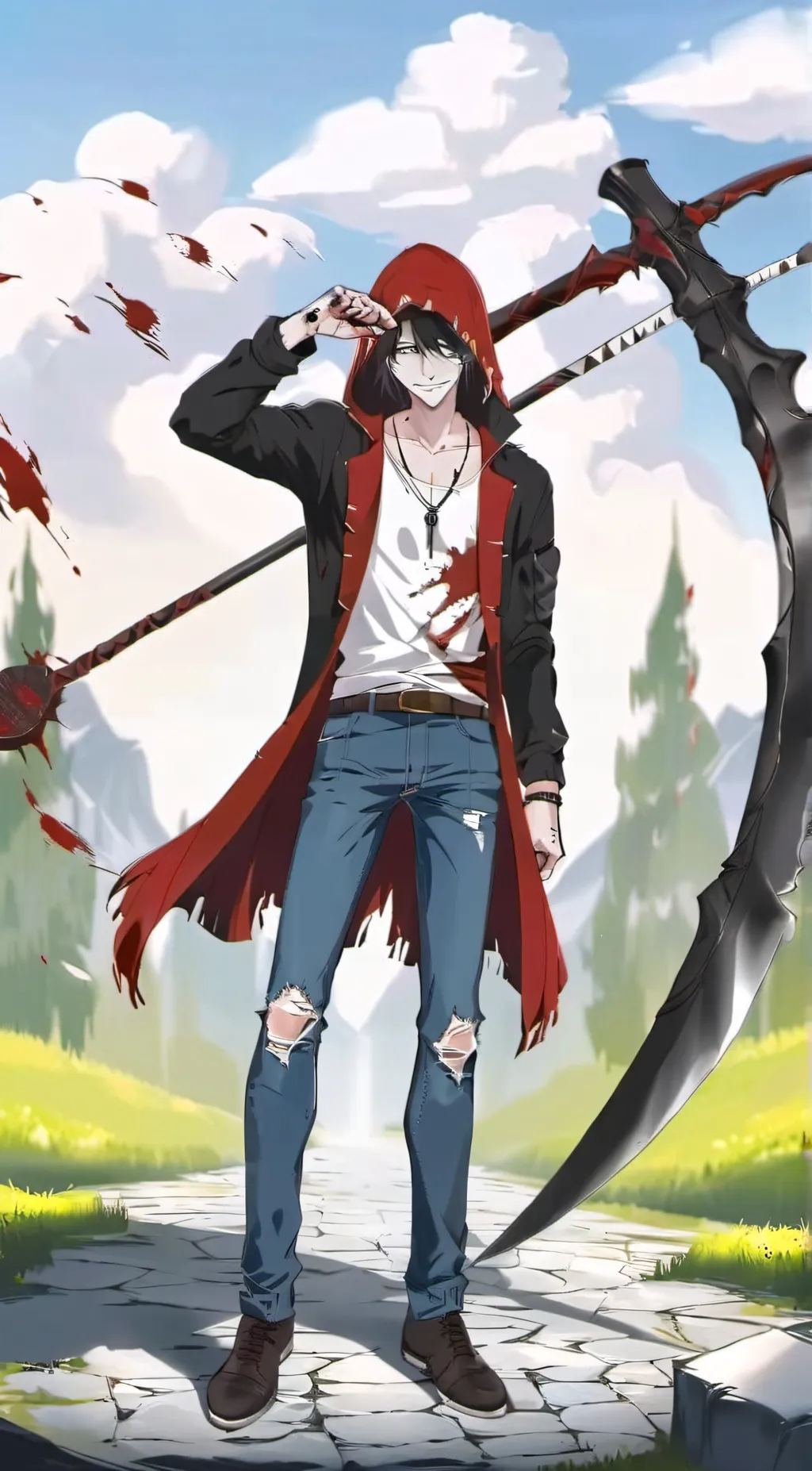 ai character: Isaac Zack Foster background