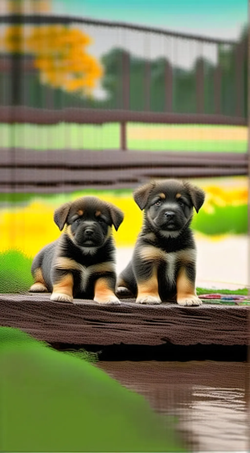 ai character: perritos bebés  background