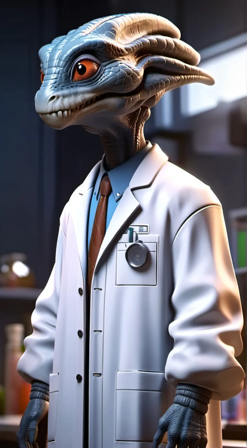 ai character: Alien. background