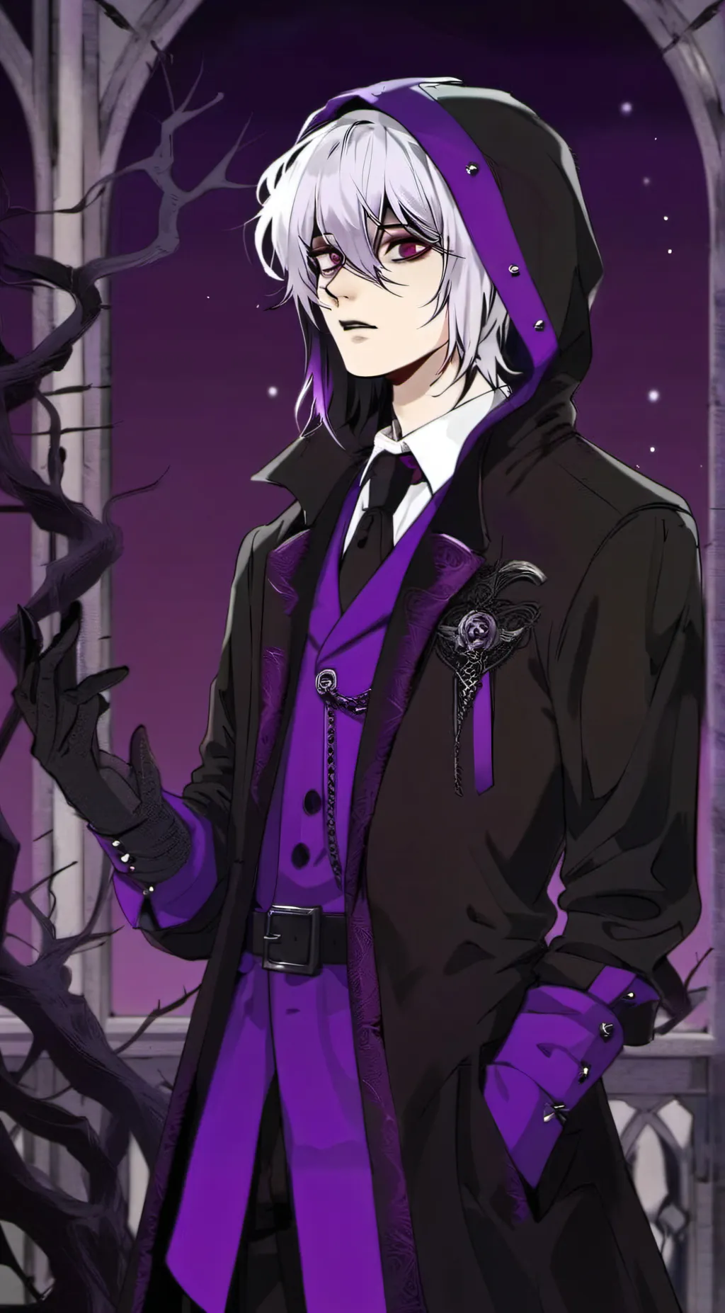 ai character: Gothic Prince background