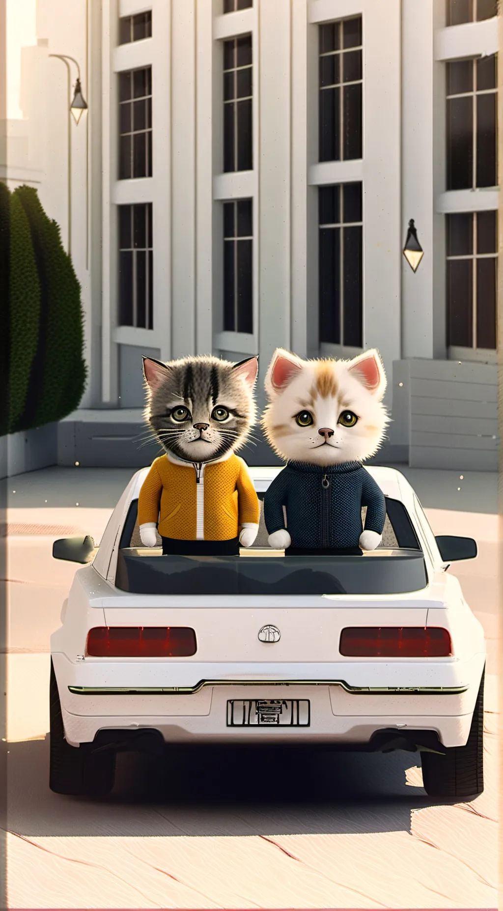 ai character: cute cats sorry background