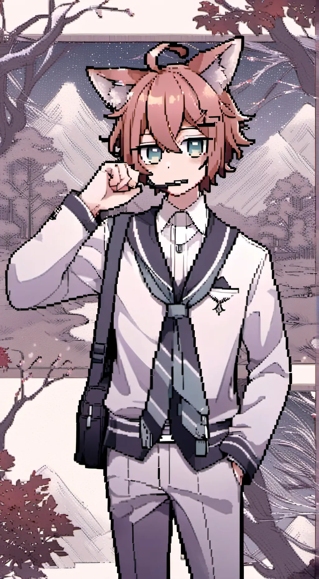 ai character: winter  background