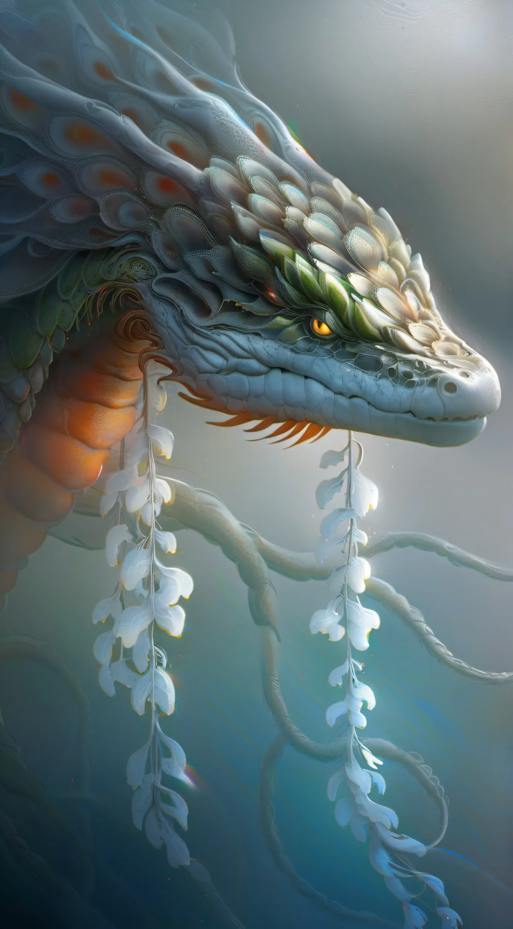 ai character: Bio x Godzilla background