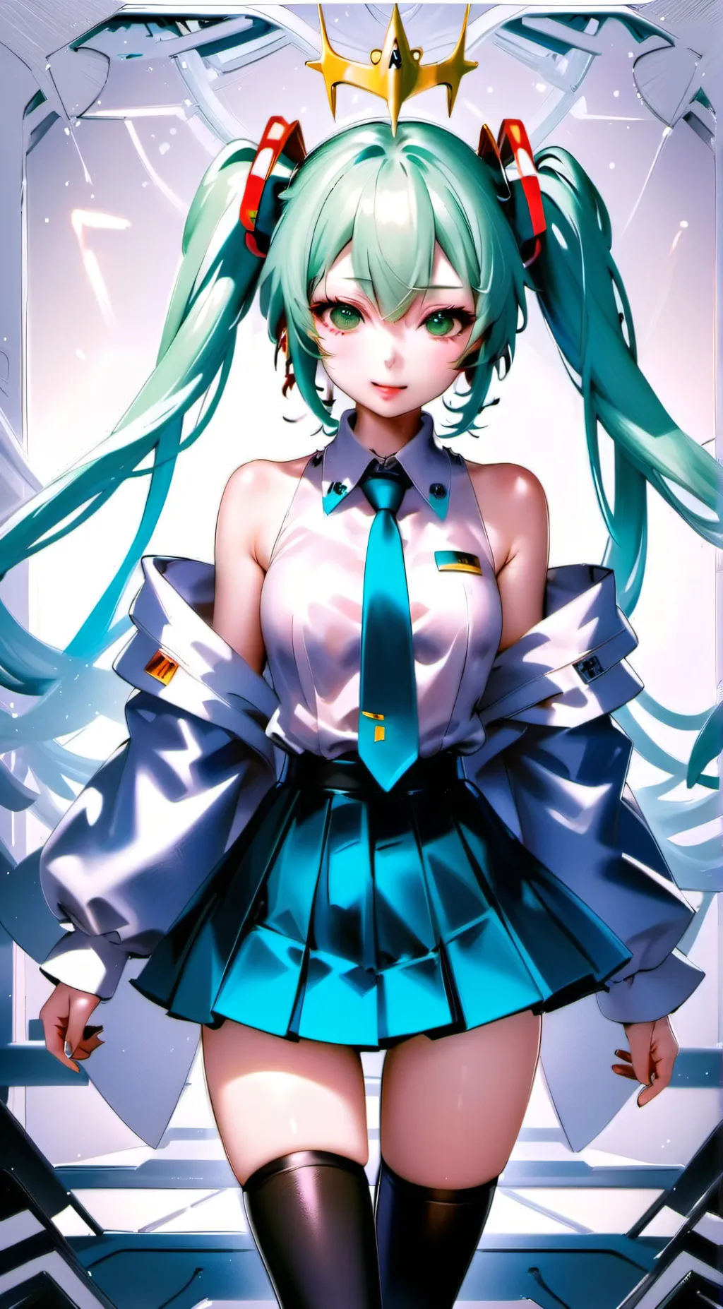 ai character: Hatsune Miku  background
