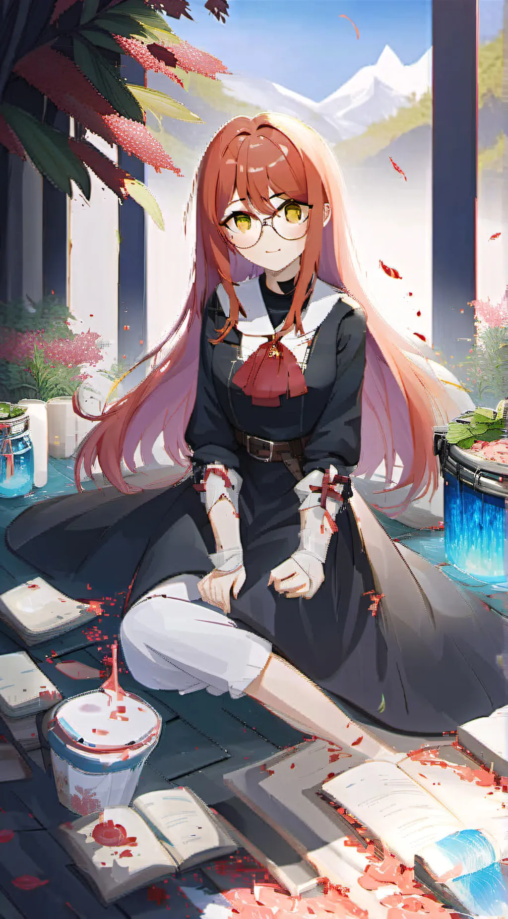 ai character: New School Girl background