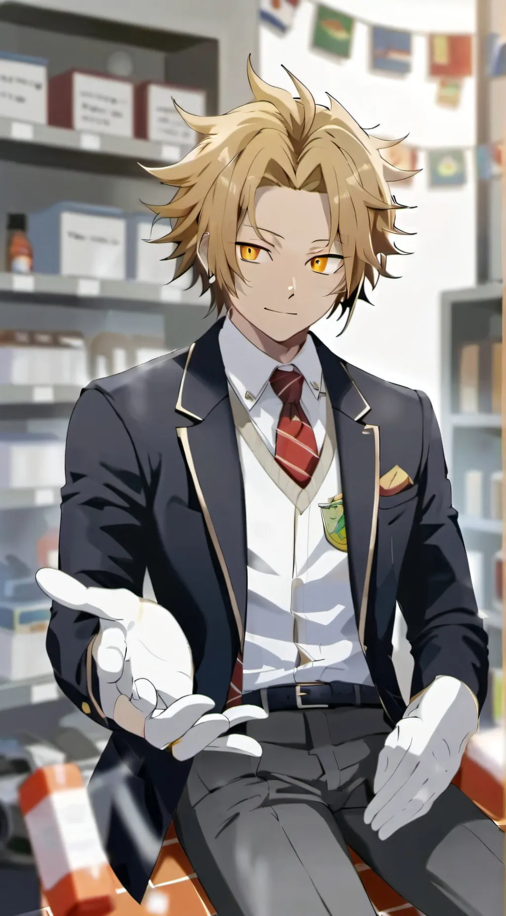 ai character: Denki Kaminari sad background