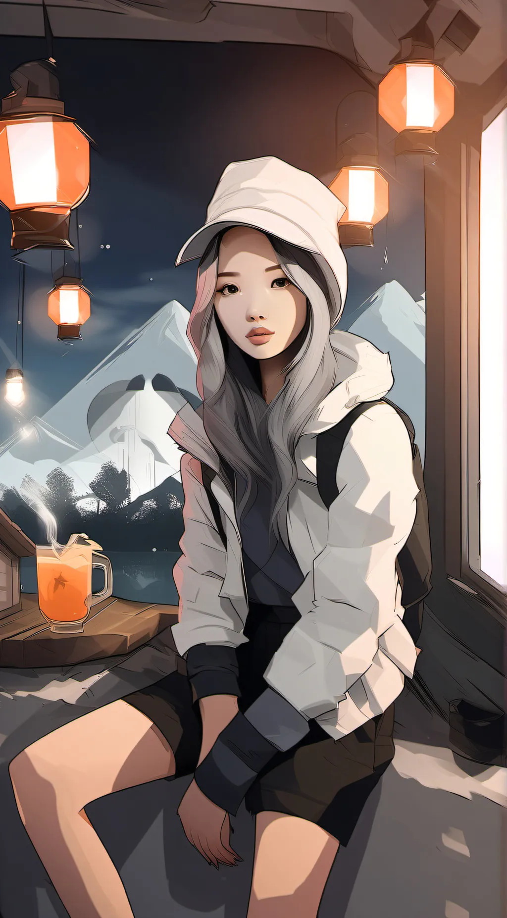 ai character: blackpink  background