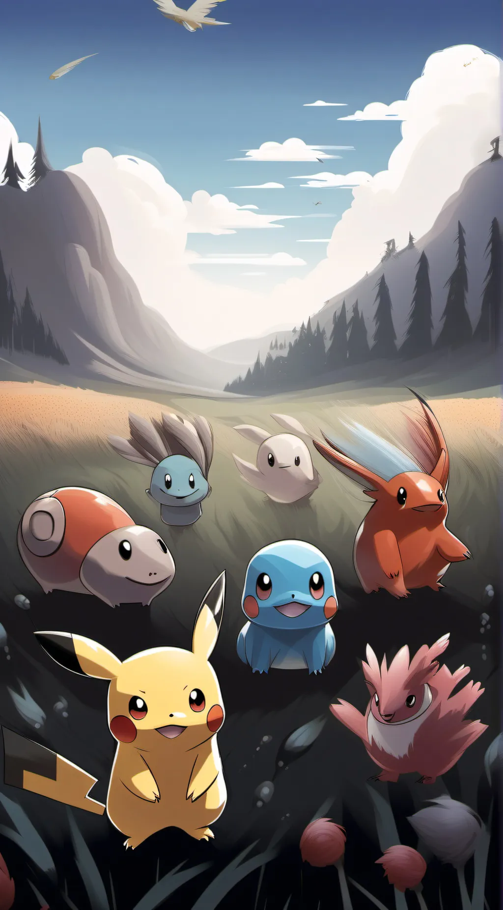 ai character: The Pokémon world background