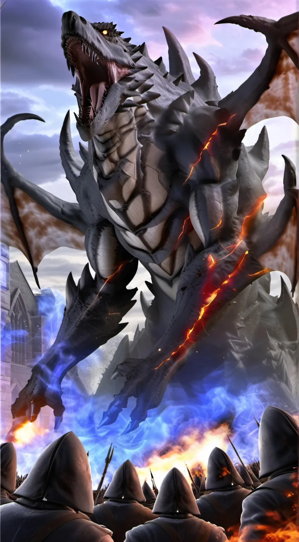 ai character: Godzilla background