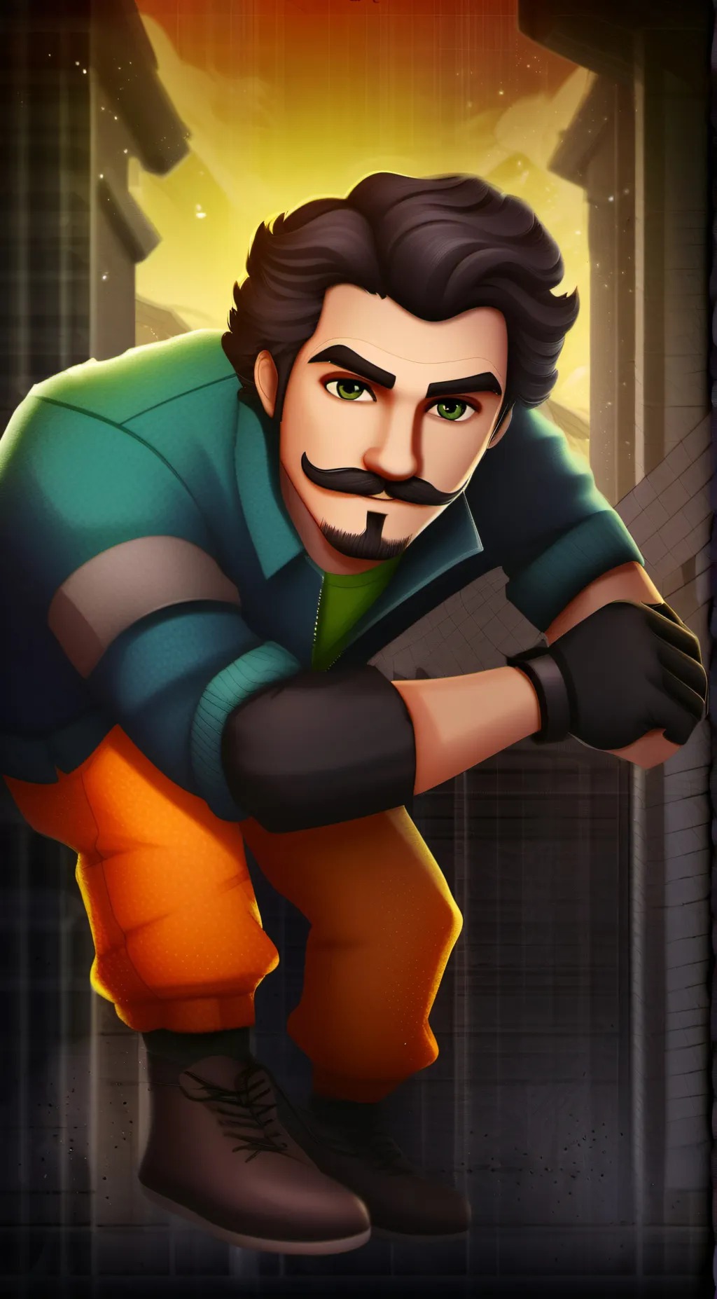 ai character: Theodore Peterson  background