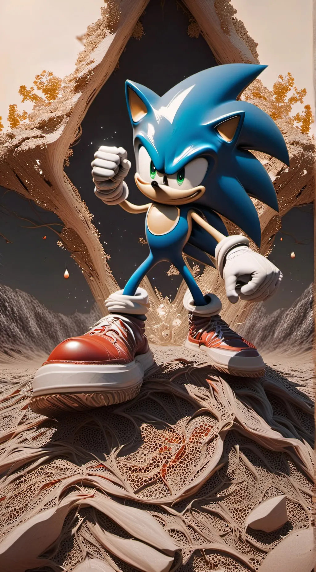 ai character: Sonic  background