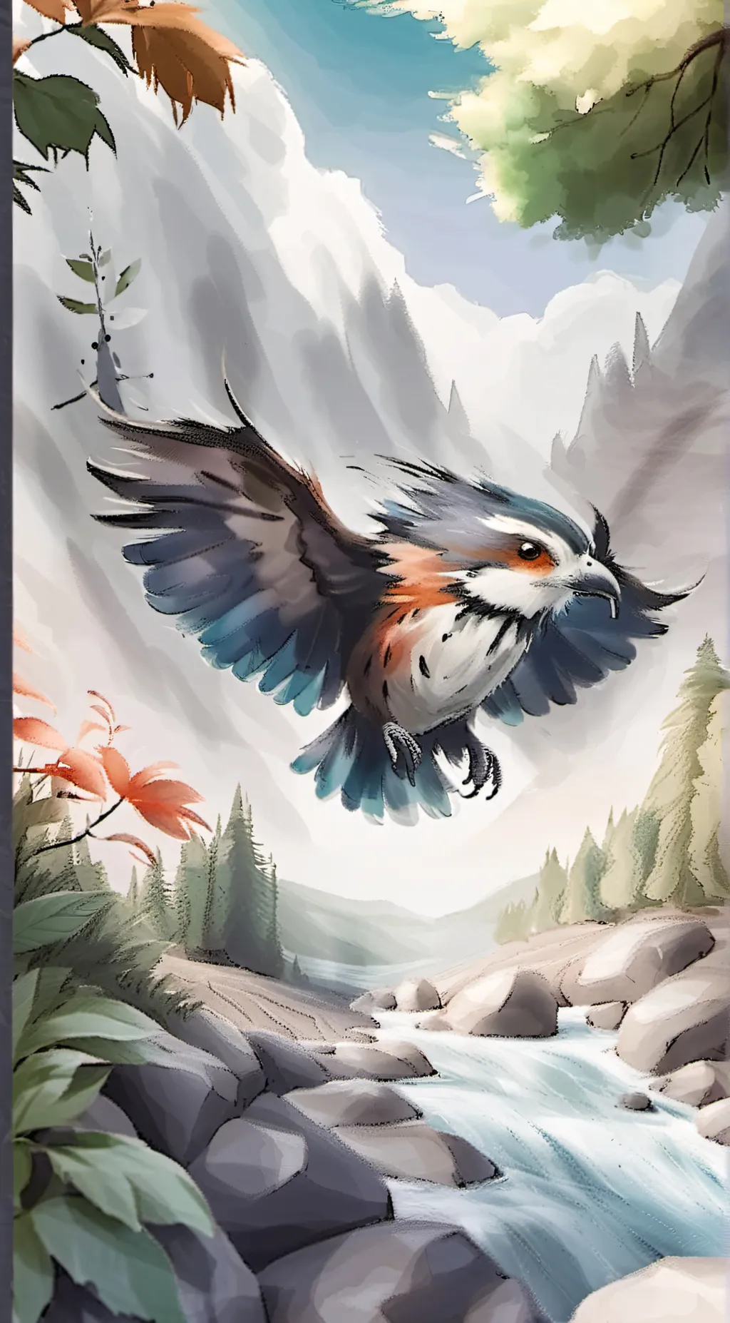 ai character: Bird background