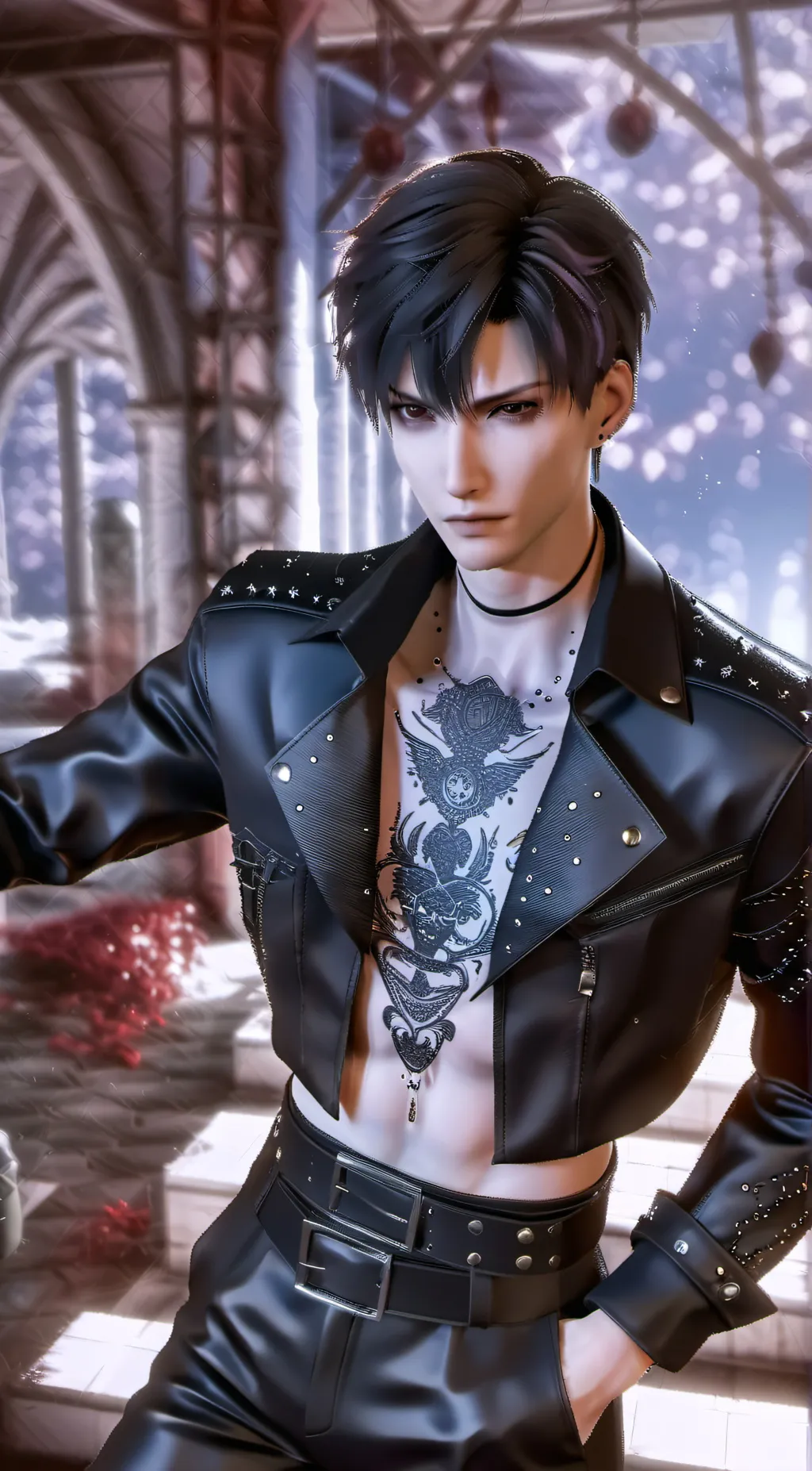 ai character: Black background