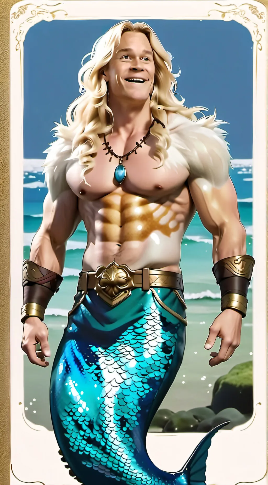 ai character: Merman Barbie background