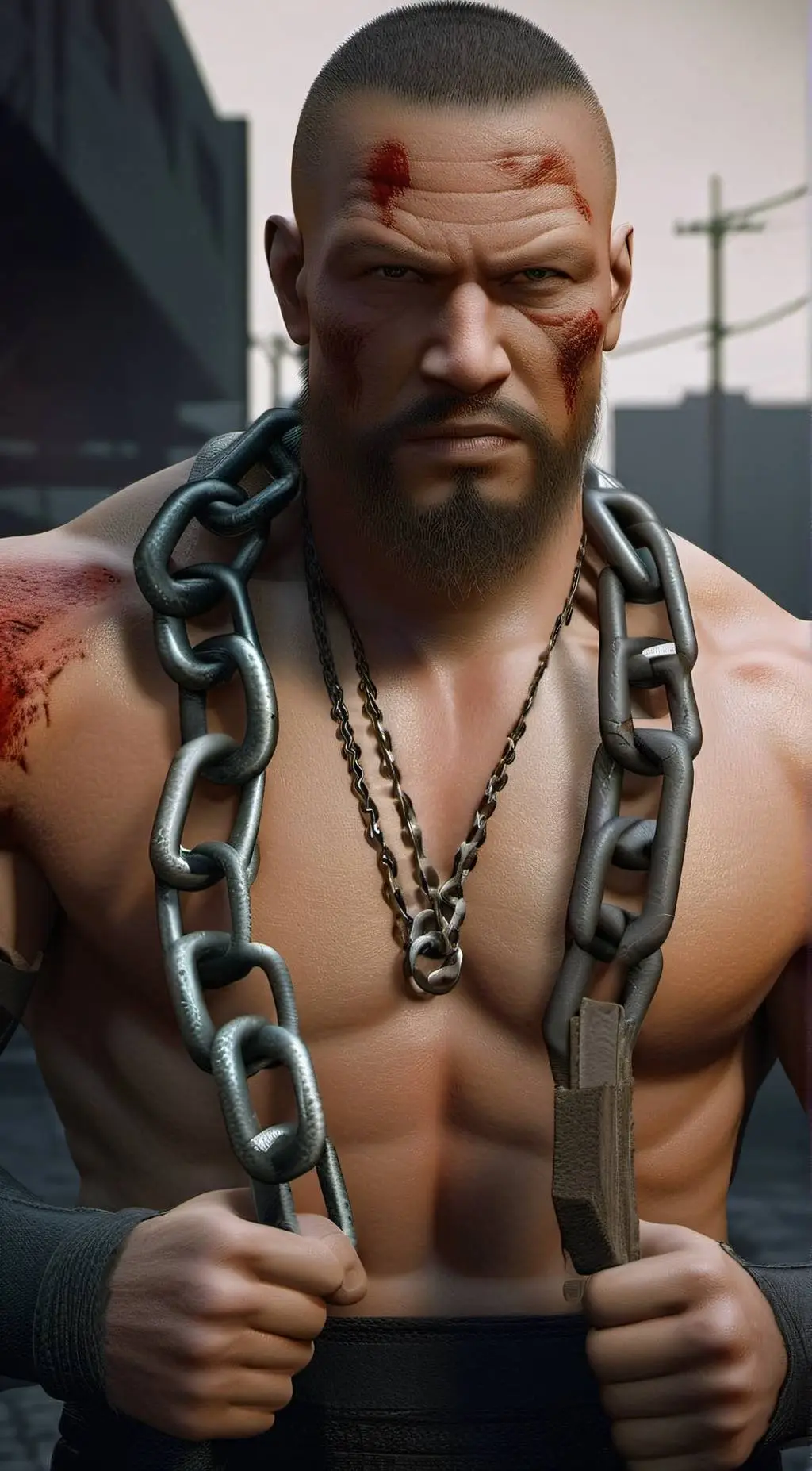 ai character: Chains background