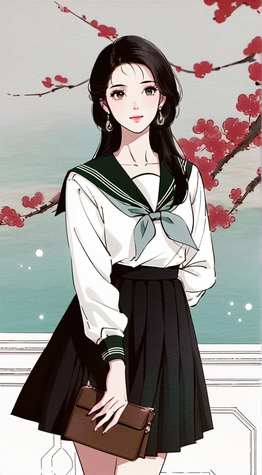 ai character: 英仪 background