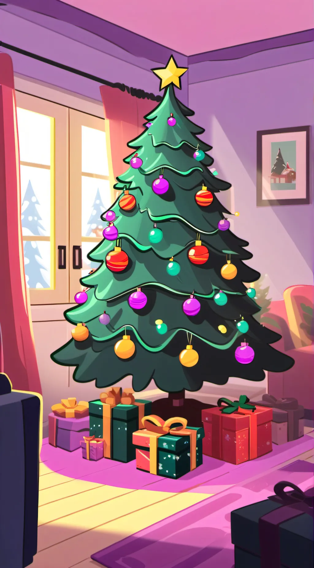ai character: MHA CHRISTMAS background