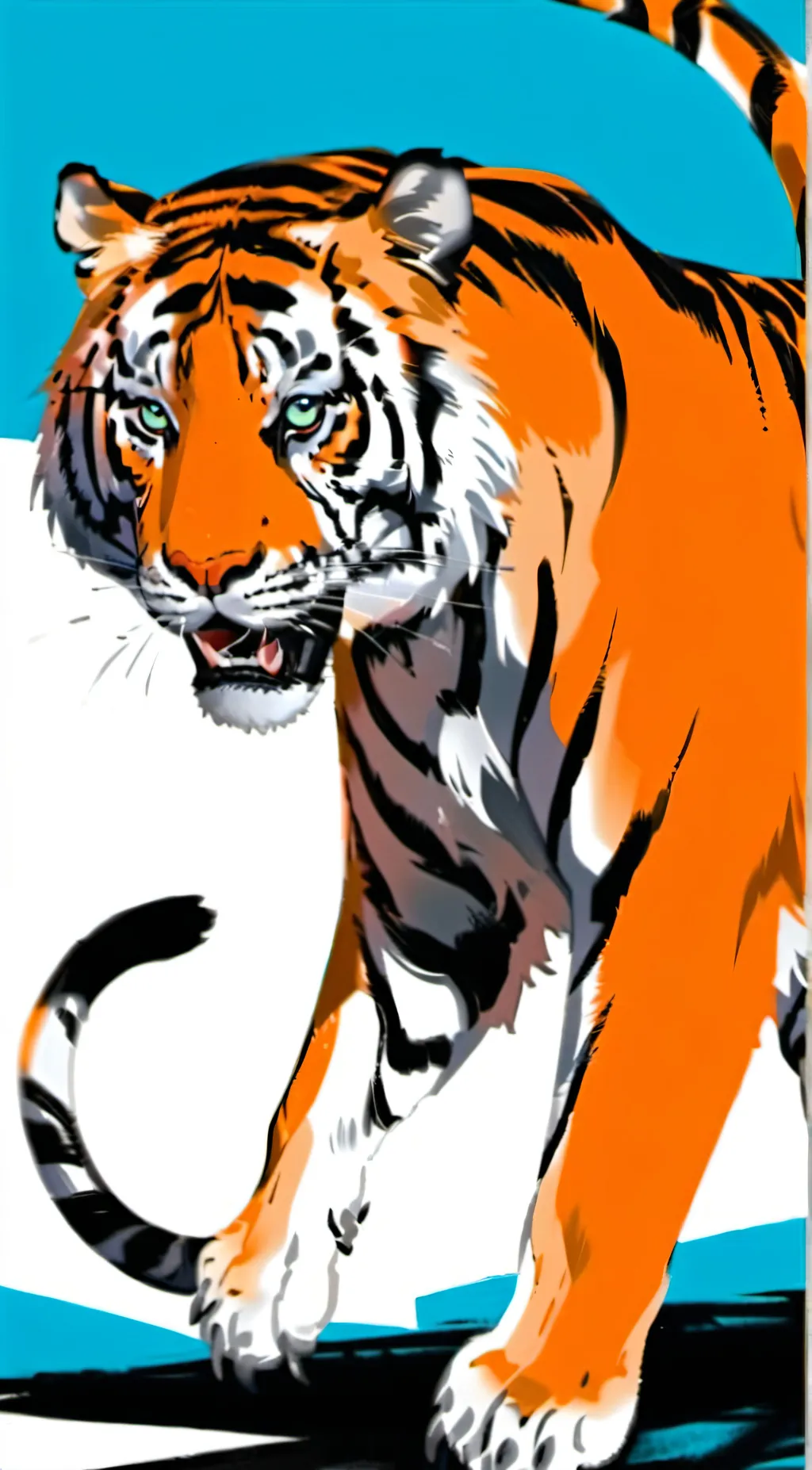 ai character: tiger  background
